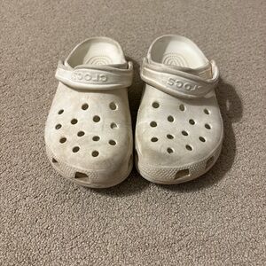 CROCS Women's Cream Slip on clogs